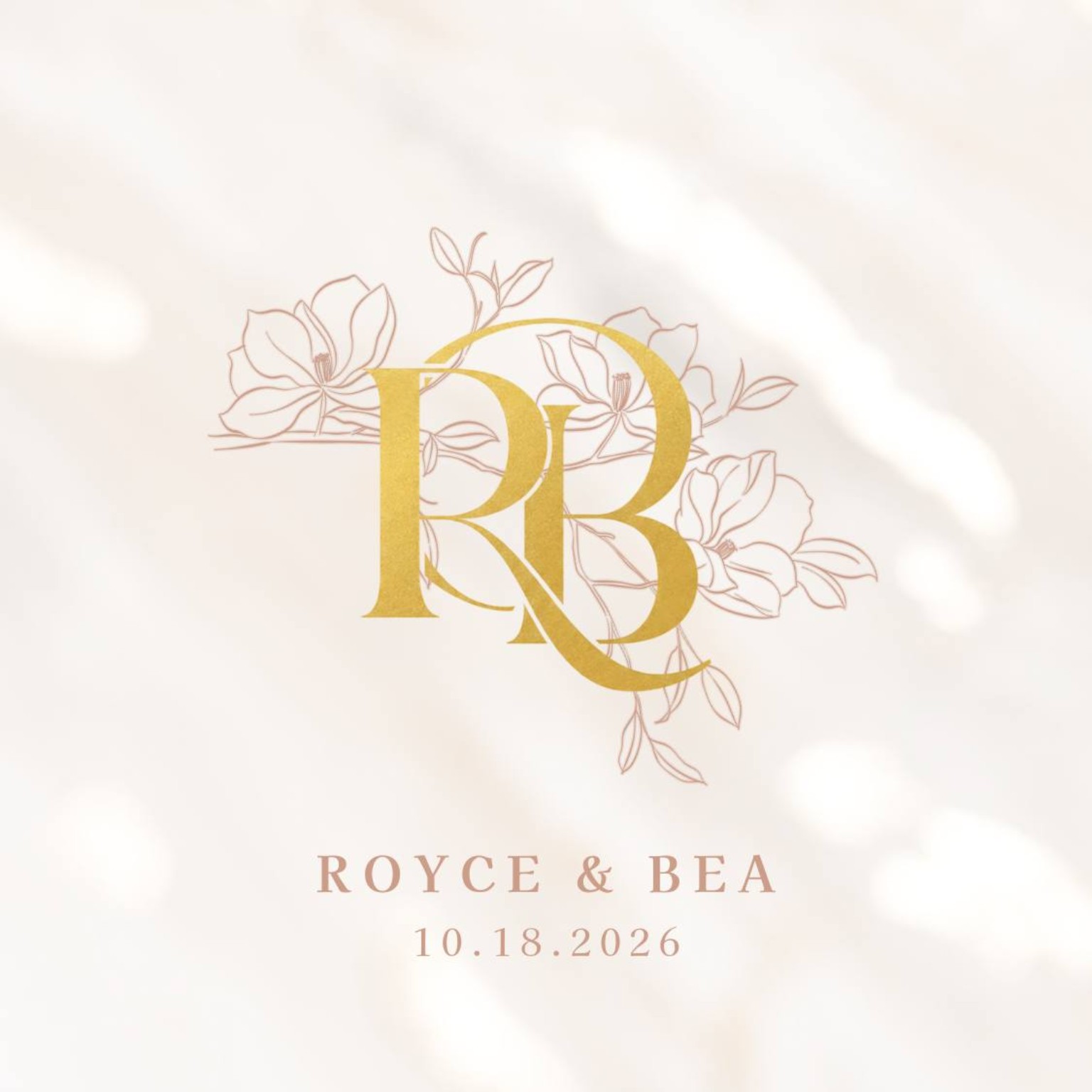 Royce and Bea floral RB monogram